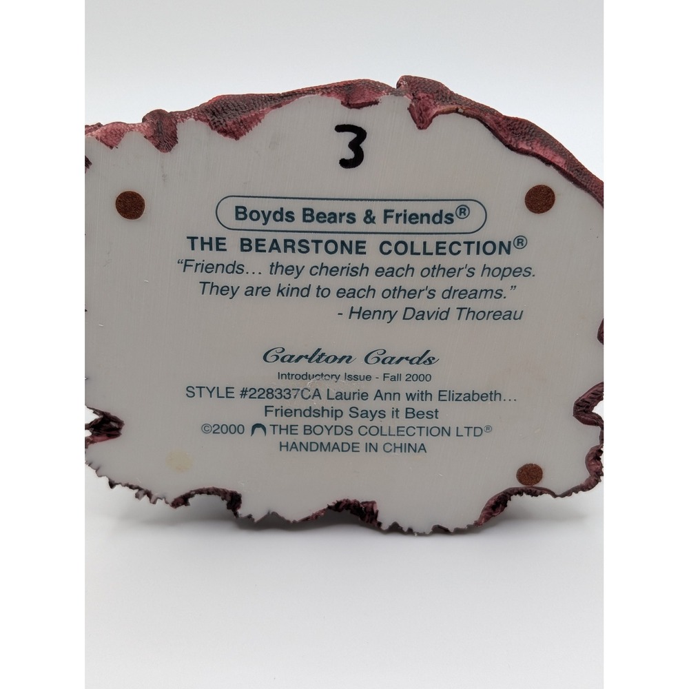 Boyds Bears Friends Forever Laurie Ann Elizabeth Bearstone Figurine 228337CA - Picture 5 of 5